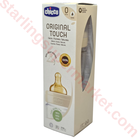 CHICCO ORIGINAL TOUCH GLASS BIBERON LTX UNI 240 ML