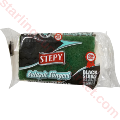 STEPY BLACK BULASIK SUNGERI DUZ TEKLI