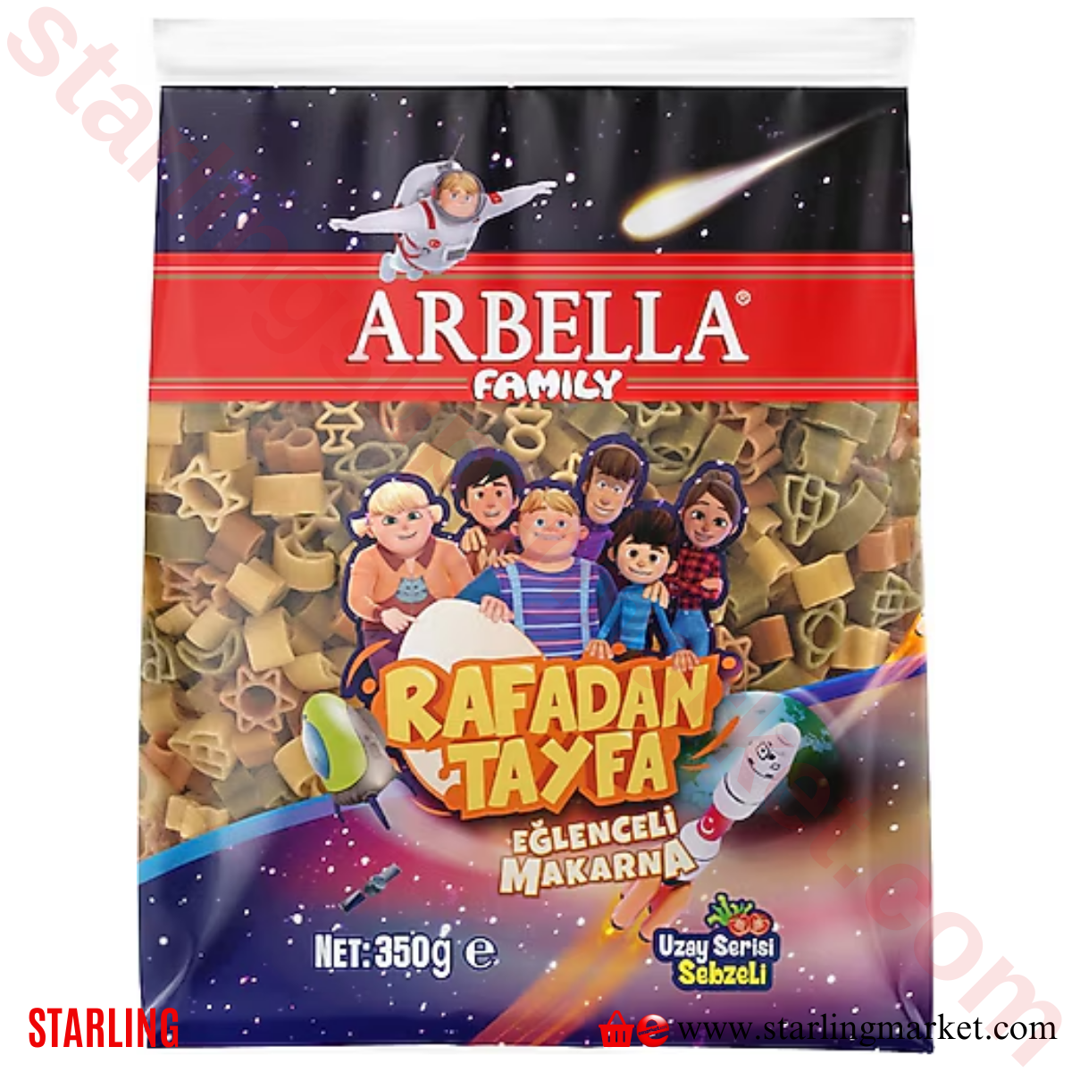 ARBELLA MAKARNA COCUK UZAY SERISI SEBZELI 350 G