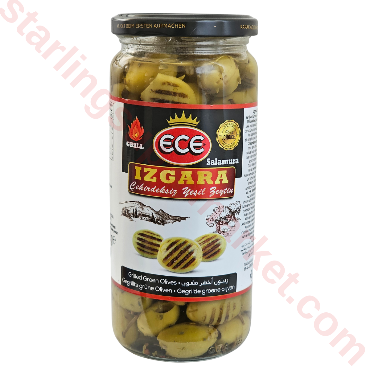 ECE ZEYTIN YESIL SALAMURA IZGARA 470 G