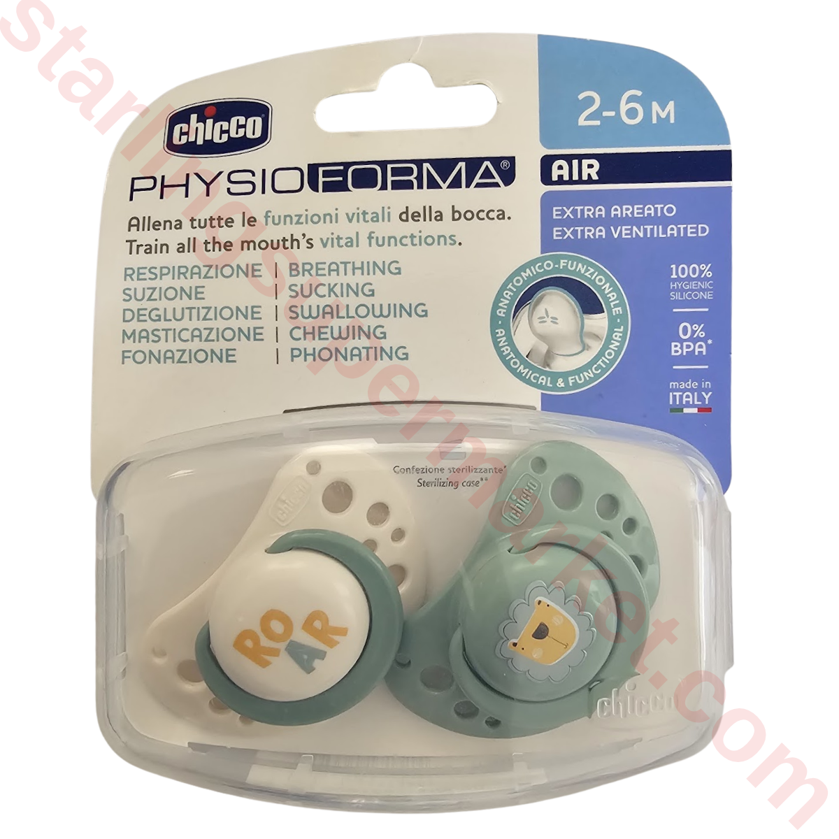 CHICCO PHYSIO FORMA YALANCI EMZIK GREEN 2-6M 2PCS