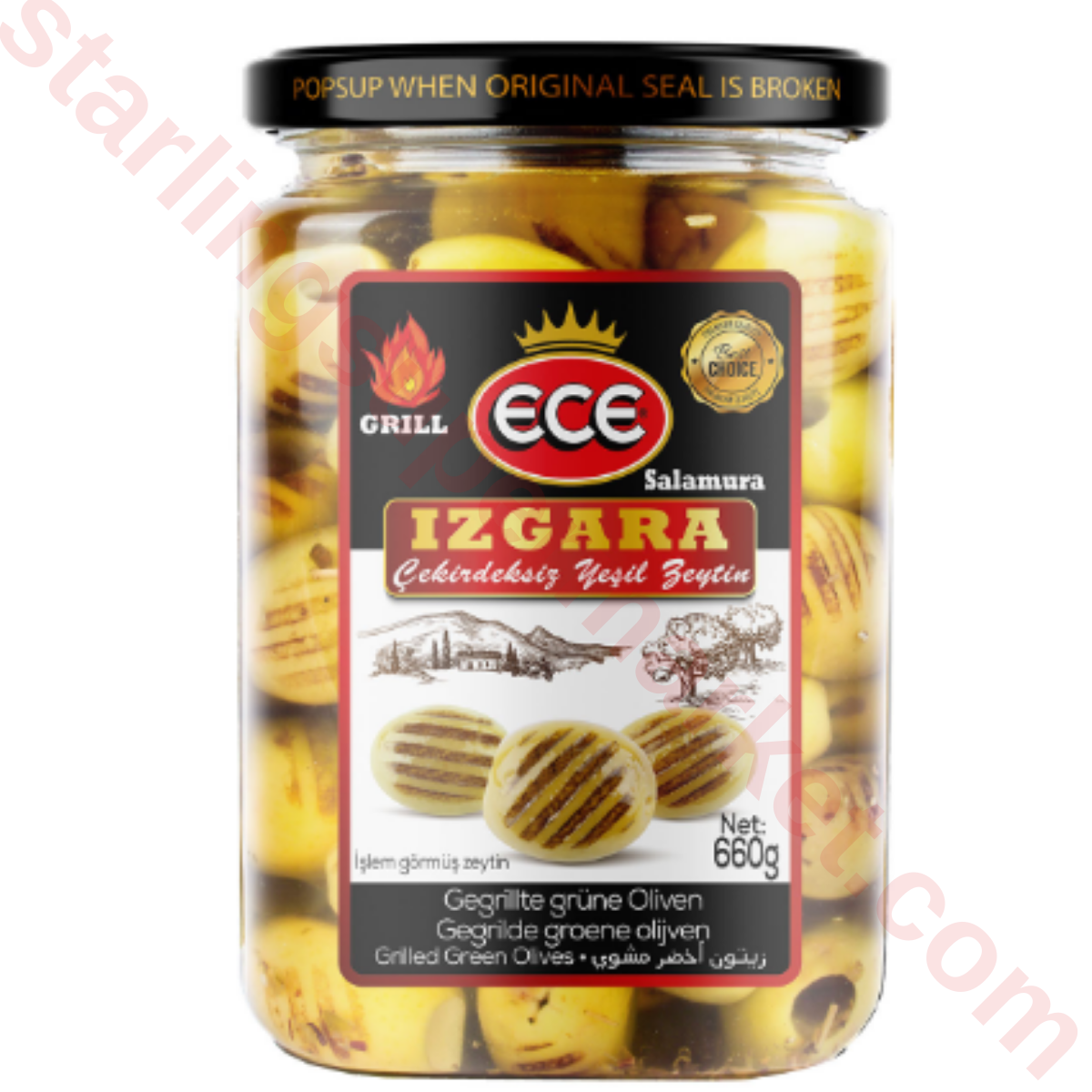 ECE ZEYTIN YESIL IZGARA SALAMURA 660 G