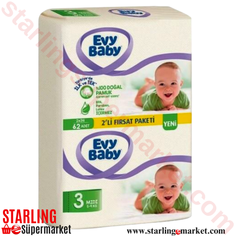 EVY BABY BEBEK BEZI MIDI NO:3 2 LI EKO PAKET