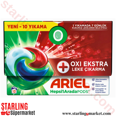 ARIEL CAMASIR YIKAMA KAPSUL OXI E.LEKE C 10 YIKAMA