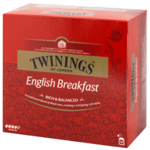 TWININGS ENGLISH BREAKFAST T-BAGS 50 LI