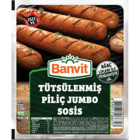 BANVIT TAVUK SOSIS JUMBO VAKUMLU 330 G