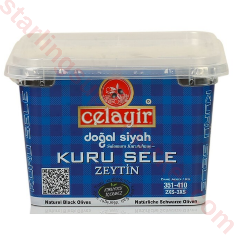 CELAYIR ZEYTIN SIYAH KURU SELE 400 G