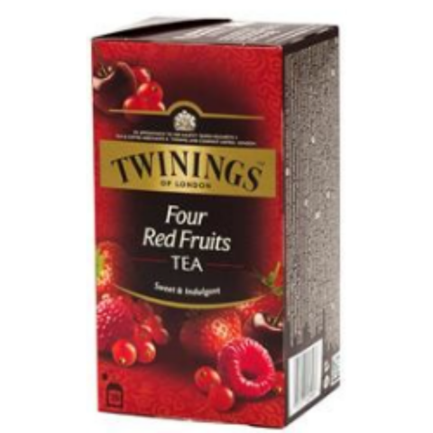 TWININGS FOUR RED FRUITS TEA 25 LI