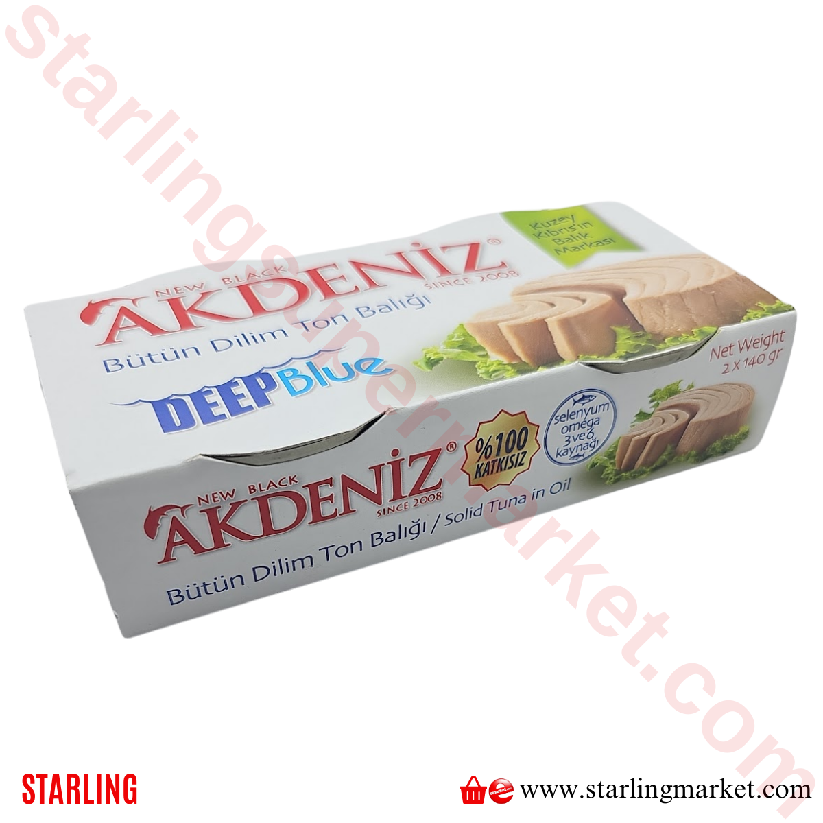 AKDENIZ TON DEEP BLUE BUTUN DILIM 2*140 G
