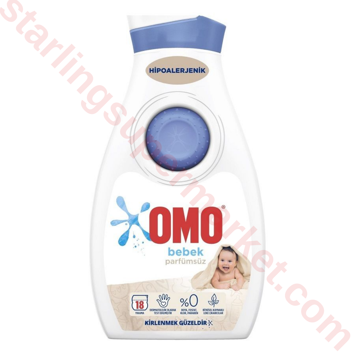OMO SIVI DETERJAN BEBE PARFUMSUZ 18 YIKAMA 900 ML