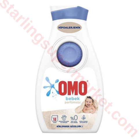 OMO SIVI DETERJAN BEBE PARFUMSUZ 18 YIKAMA 900 ML