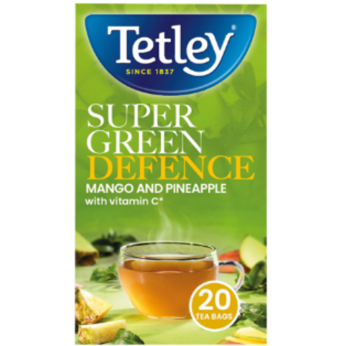 TETLEY SUPER GREEN TEA IMMUNE TROPICAL VIT. C 20'S