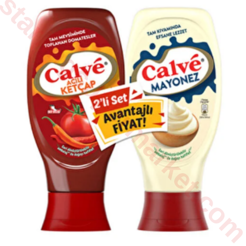 CALVE KETCAP ACILI+MAYONEZ 2 LI 810 G