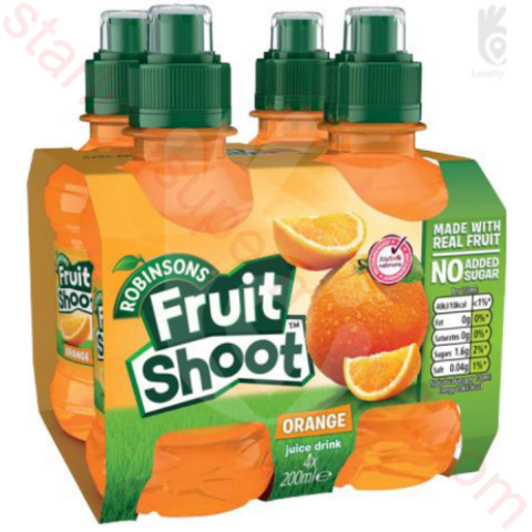 ROBINSONS SHOOT ORANGE DIET 200 ML 4 LU