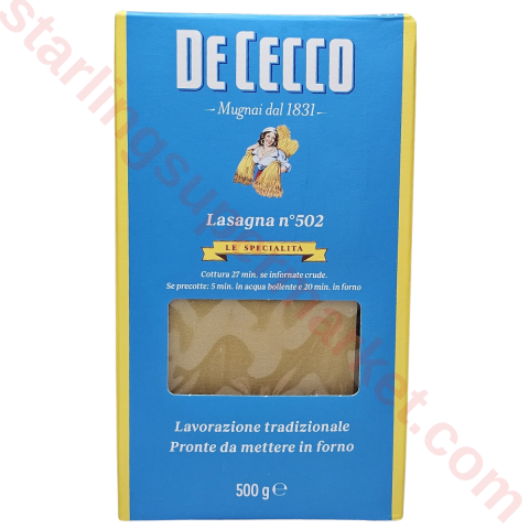 DE CECCO MAKARNA LASAGNA 500 G