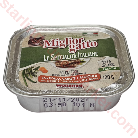 MIGLIORGATTO KEDI MAMASI ISLAK TAVUK-HAVUC 100 G