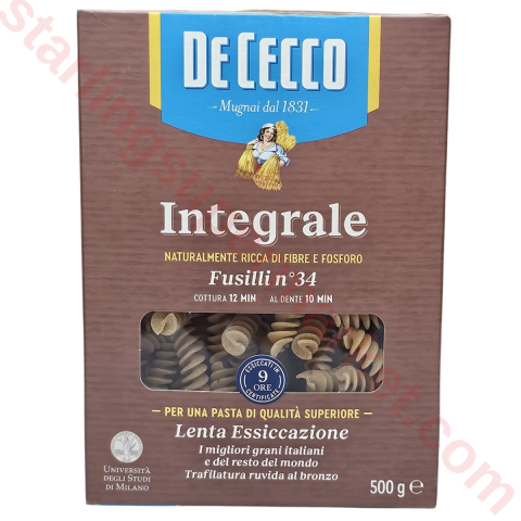 DE CECCO MAKARNA INTEGRALE FUSILLI 500 G