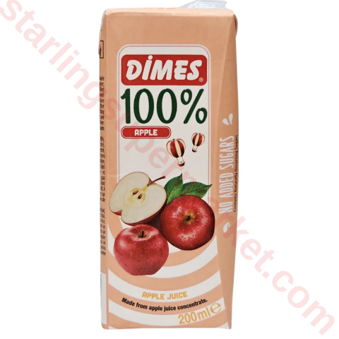 DIMES MEYVE SUYU %100 ELMA 200 ML