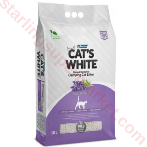 CATS WHITE LAVANDER KEDI KUMU 10 LT