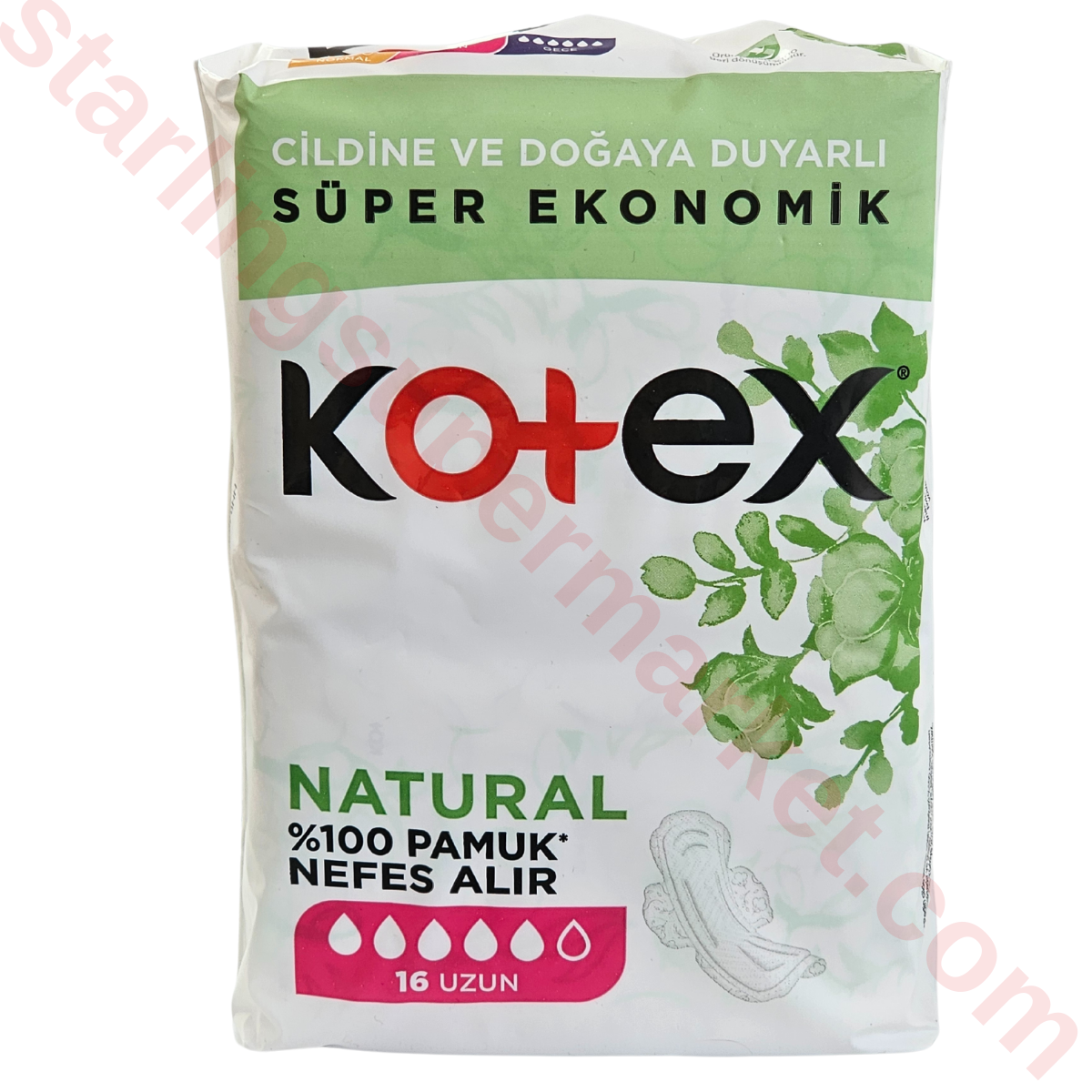KOTEX NATURAL QUADRO UZUN 16 LI