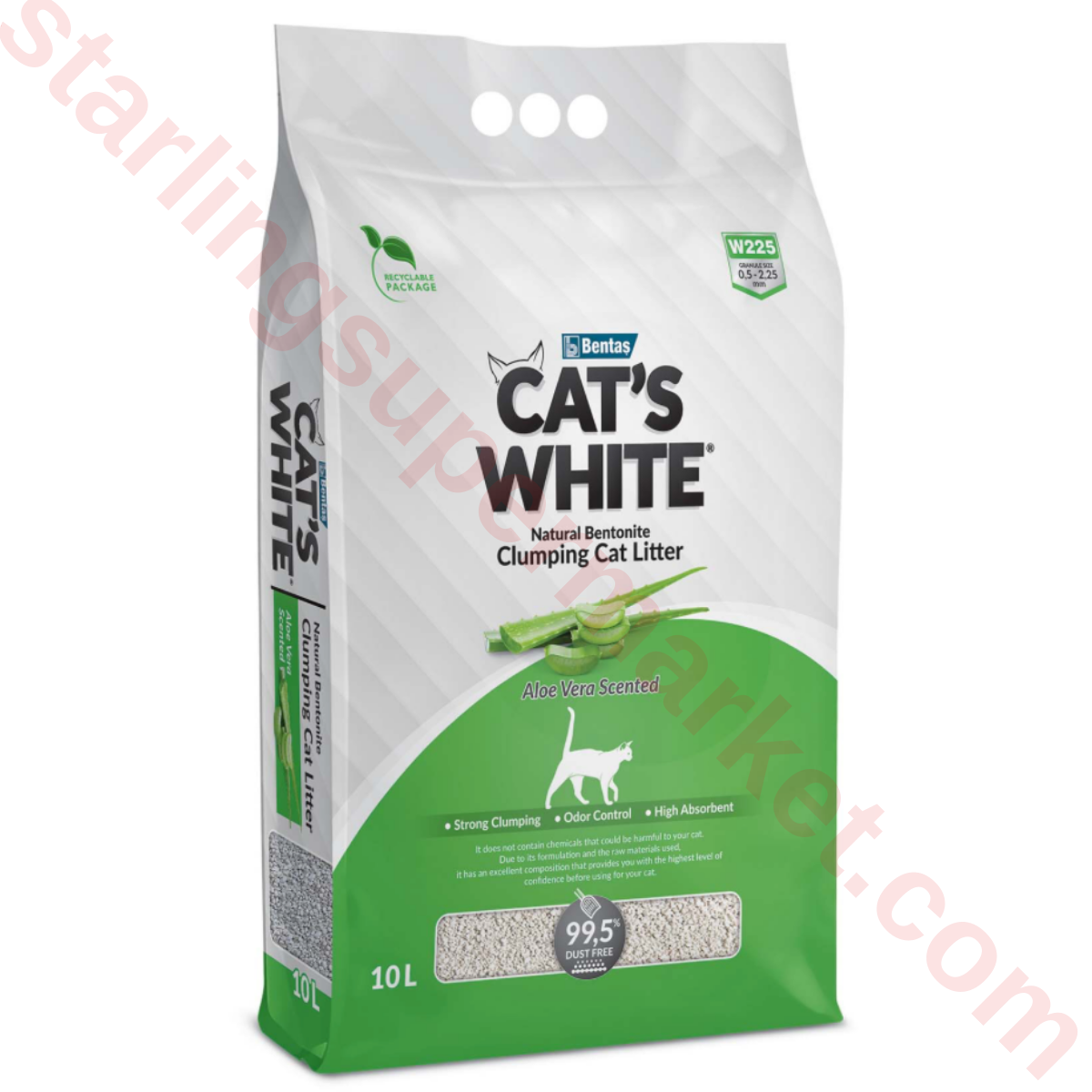 CATS WHITE ALOE VERA KEDI KUMU 10 LT