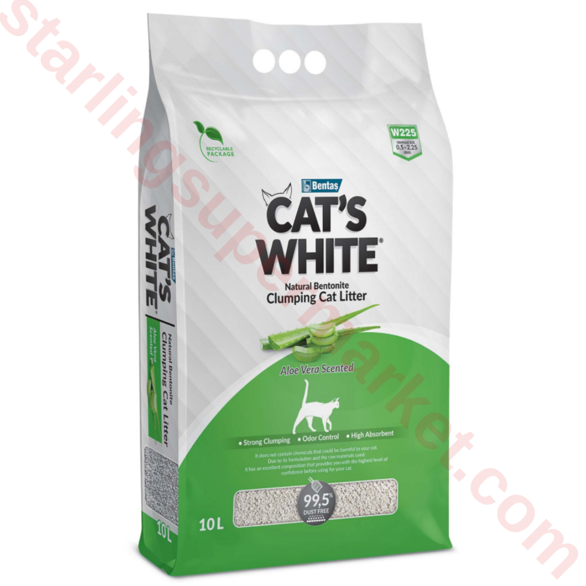 CATS WHITE ALOE VERA KEDI KUMU 10 LT