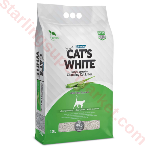 CATS WHITE ALOE VERA KEDI KUMU 10 LT