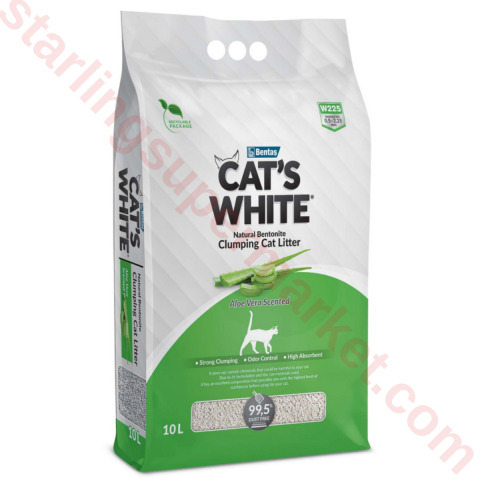 CATS WHITE ALOE VERA KEDI KUMU 10 LT