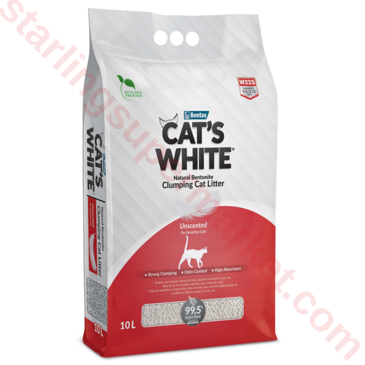 CATS WHITE NATURAL KEDI KUMU 10 LT
