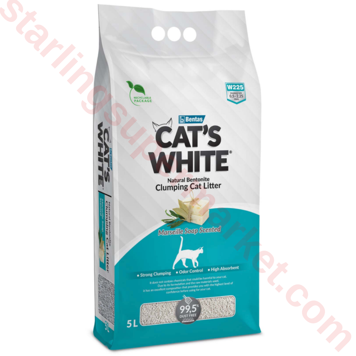 CATS WHITE MARSEILLA KEDI KUMU 5 LT