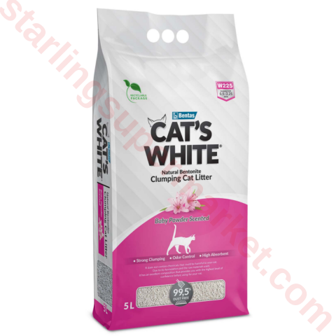 CATS WHITE KEDI KUMU BABY POWDER 5 LT