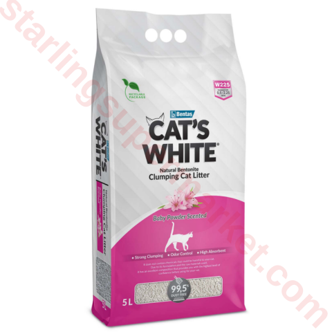 CATS WHITE KEDI KUMU BABY POWDER 5 LT