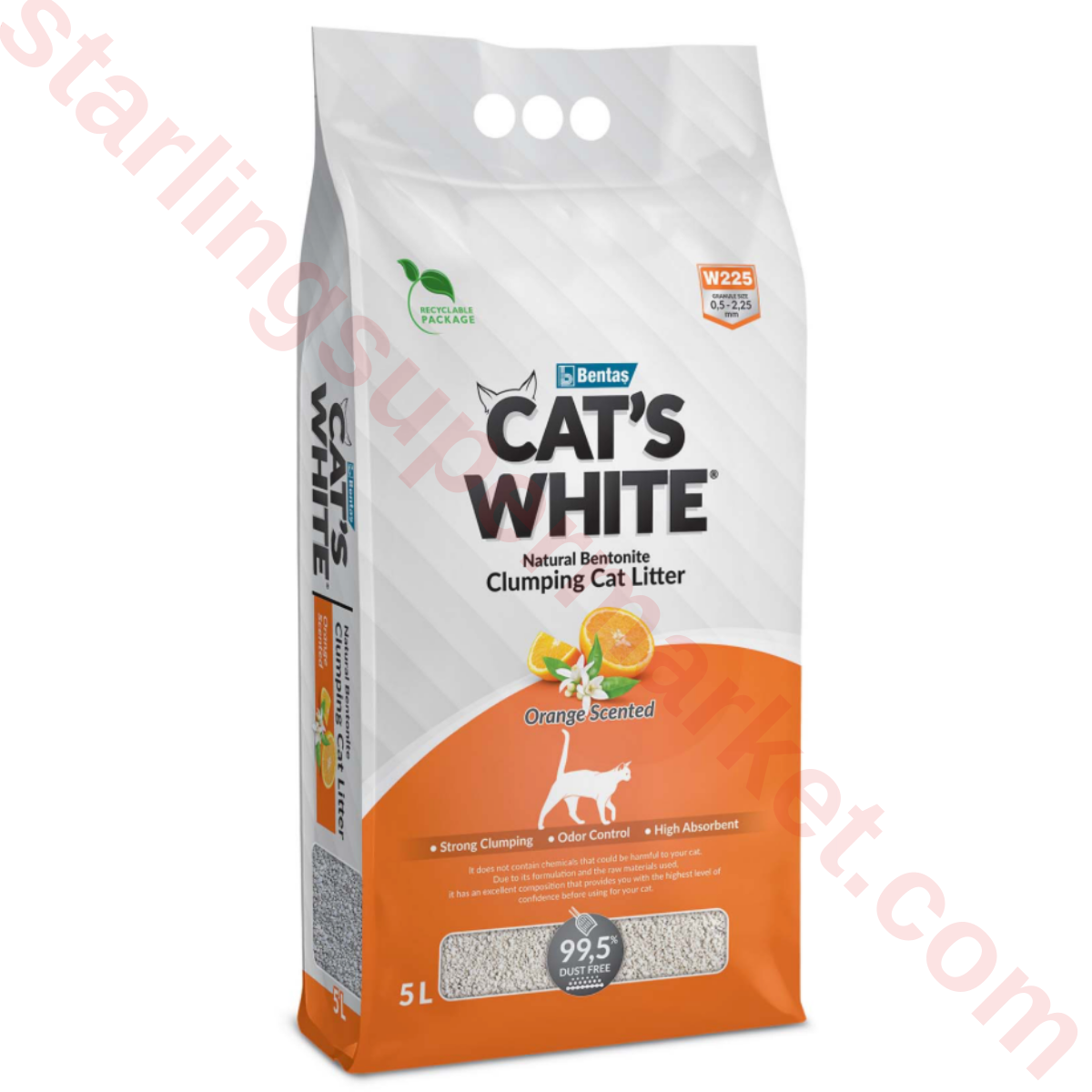 CATS WHITE ORANGE KEDI KUMU 5 LT