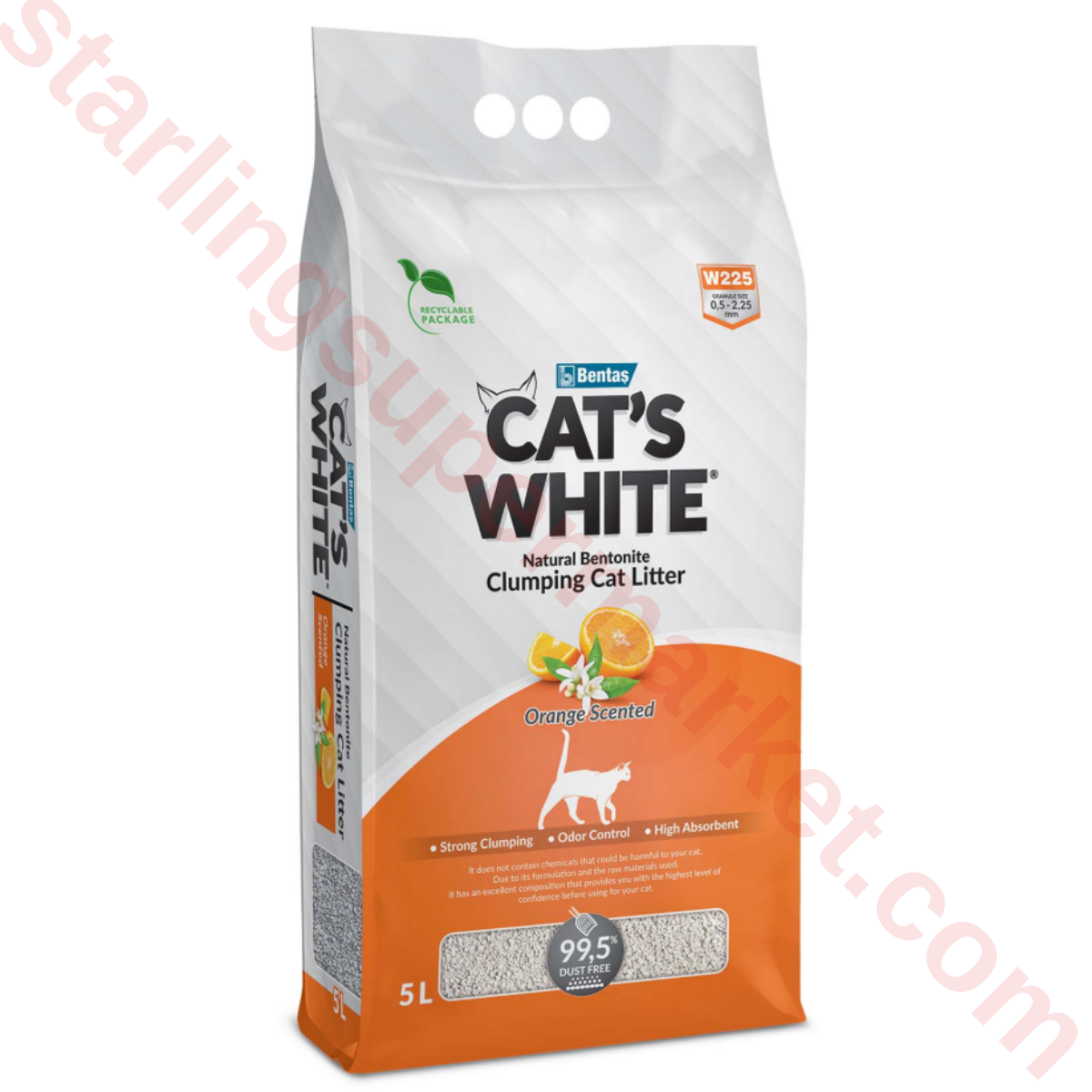 CATS WHITE KEDI KUMU ORANGE 5 LT