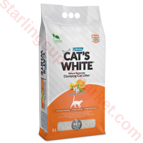 CATS WHITE ORANGE KEDI KUMU 5 LT