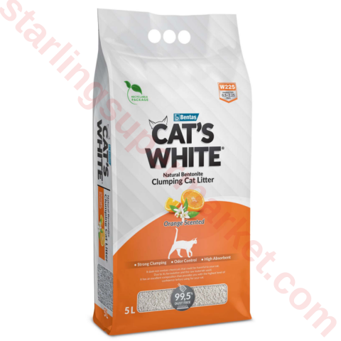 CATS WHITE KEDI KUMU ORANGE 5 LT