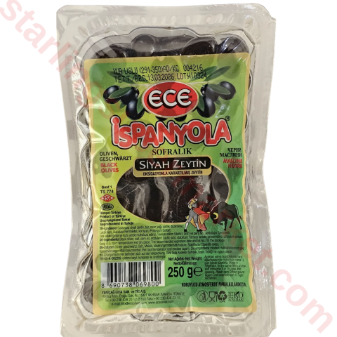 ECE ZEYTIN SIYAH ISPANYOLA 250 G