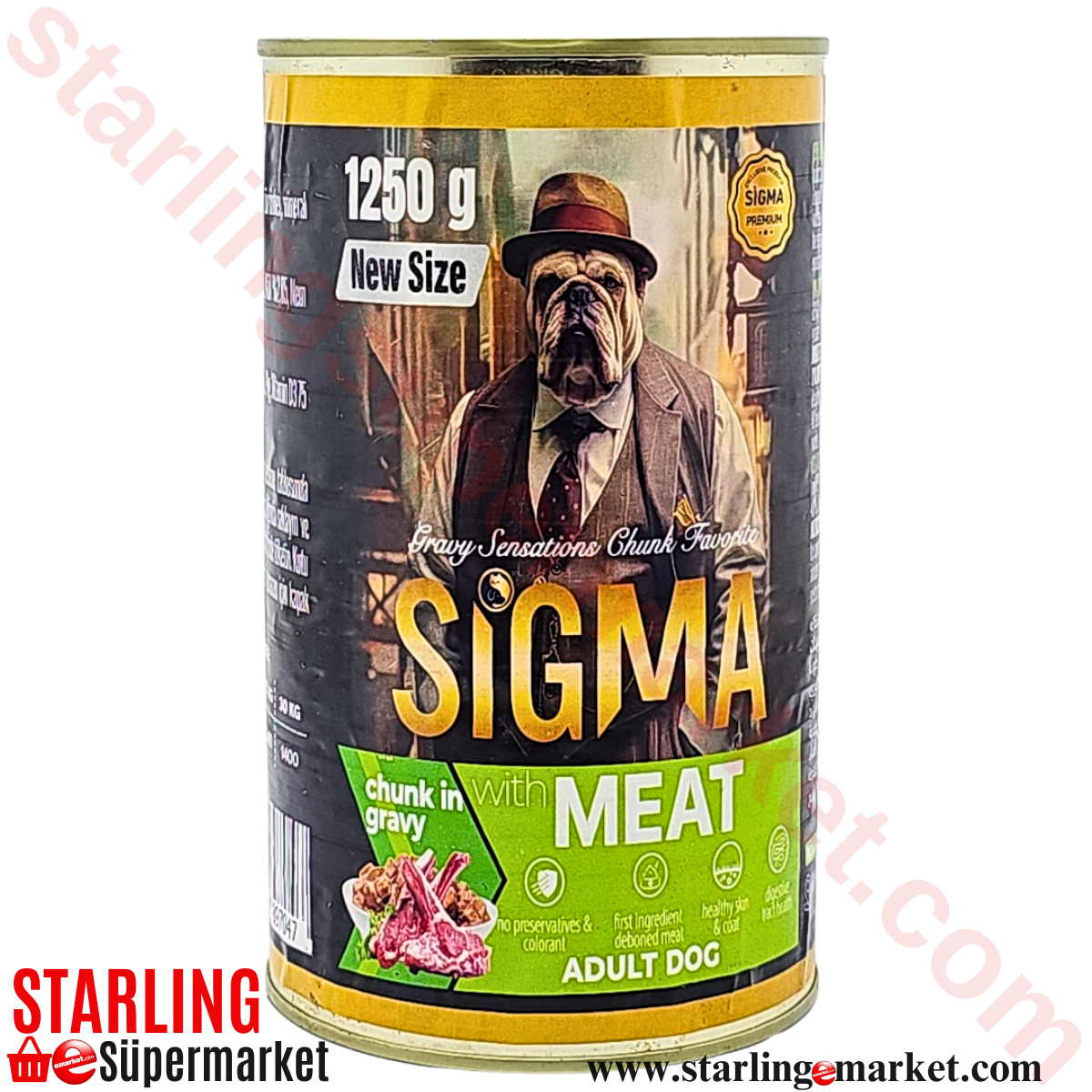 SIGMA PREMIUM ADULT KOPEK MAMASI ISLAK MEAT 1250 G