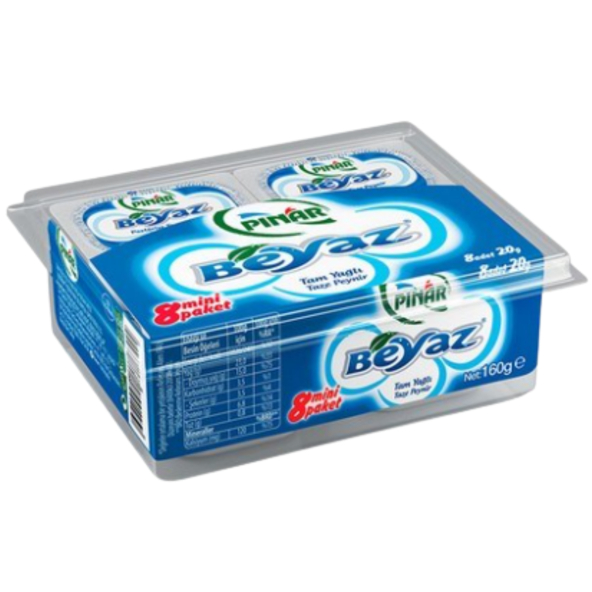 PINAR PEYNIR BEYAZ MINI 160 G 8 LI