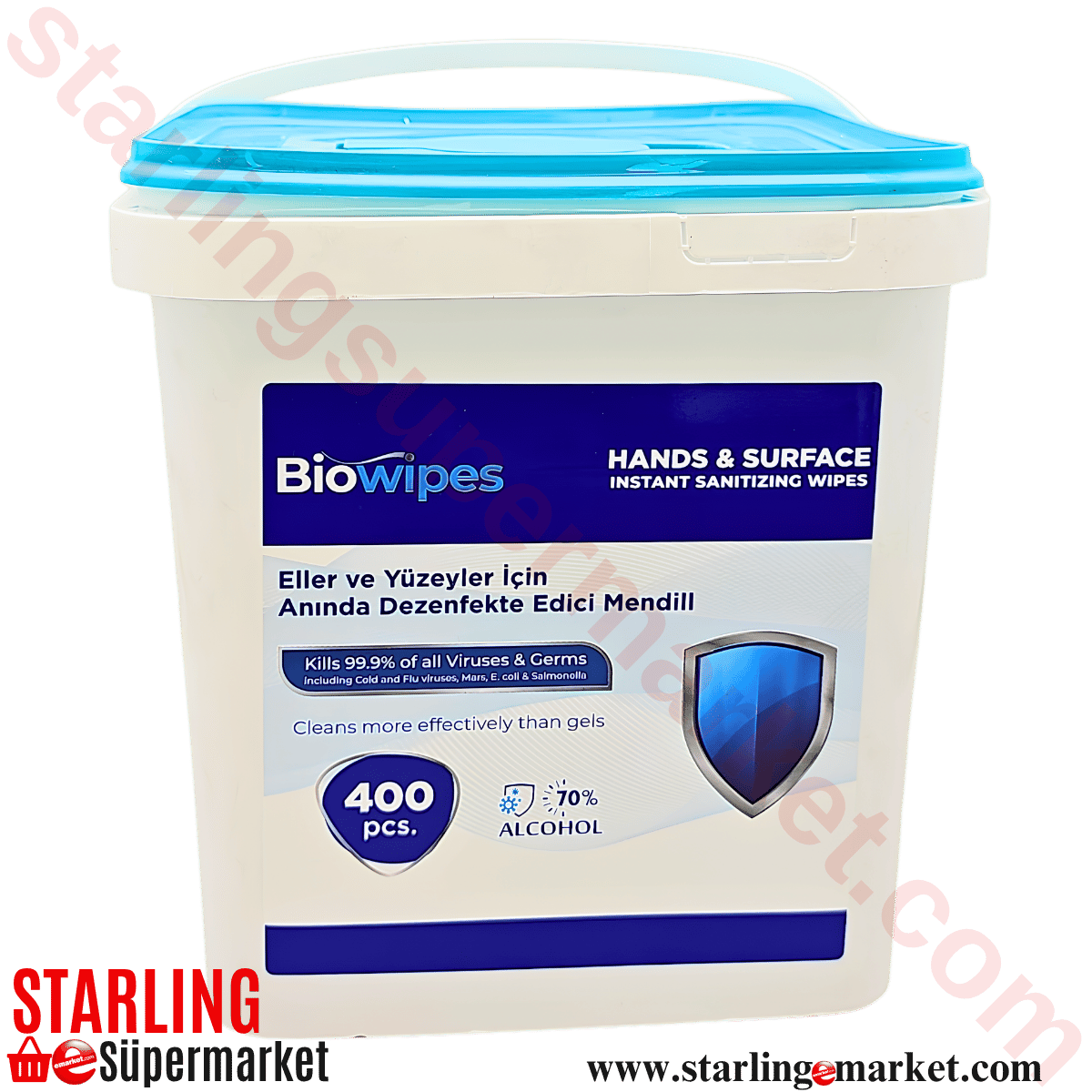 BIOWIPES ALKOLLU MENDIL KOVA 400 LU