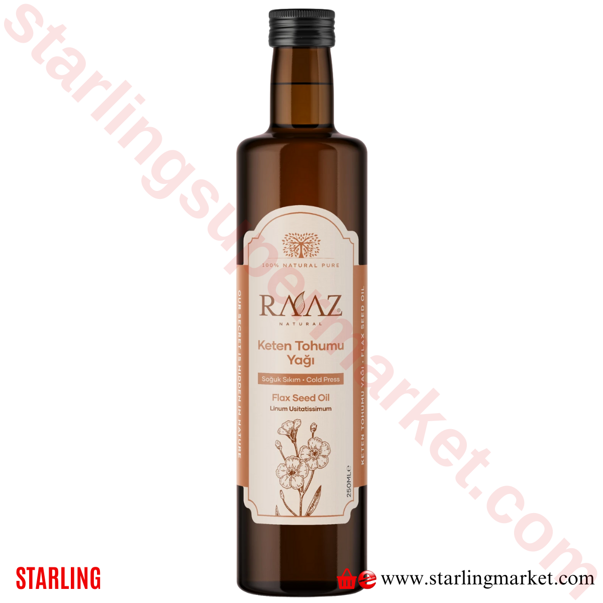 RAAZ NATURAL KETEN TOHUMU YAGI 250 ML
