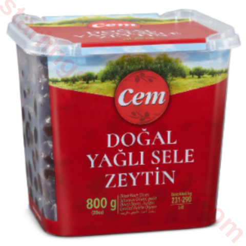 CEM ZEYTIN SIYAH DOGAL YAGLI SELE KIRMI 231-290 LM