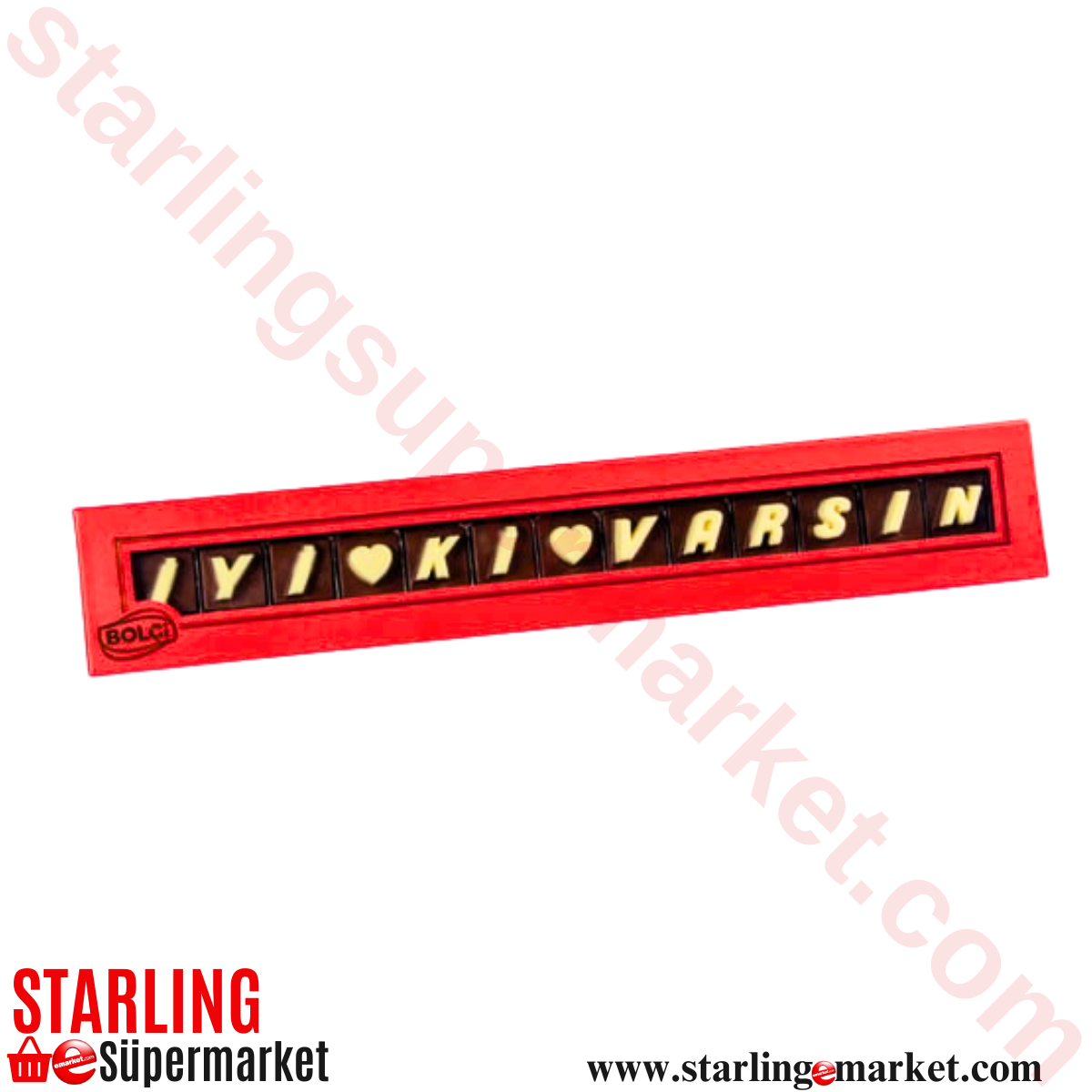 BOLCI CIKOLATA HARFLI OZEL HEDIYELIK SUTLU 78 G