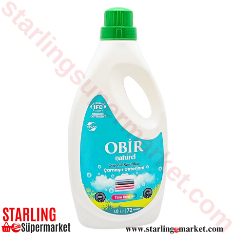 OBIR ORGANIC CAMASIR DETERJANI TUM RENKLER 1.8 LT