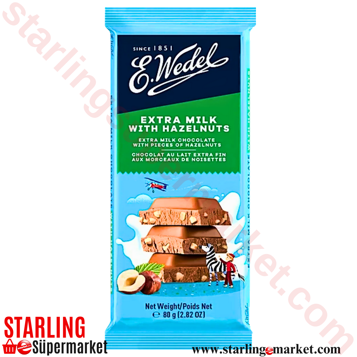 WEDEL CIKOLATA CHOC HAZELNUTS 80 G