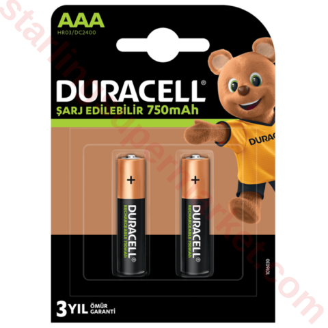 DURACELL SARJ EDILEBILIR INCE KALEM PIL AAA 750MAH