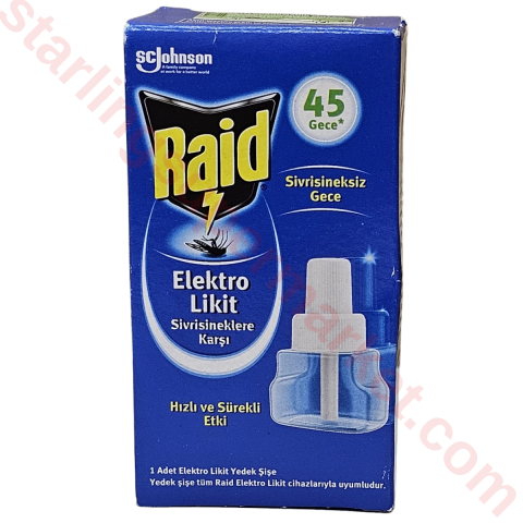 RAID ELEKTRO LIKIT YEDEK 45 GECE 35 ML