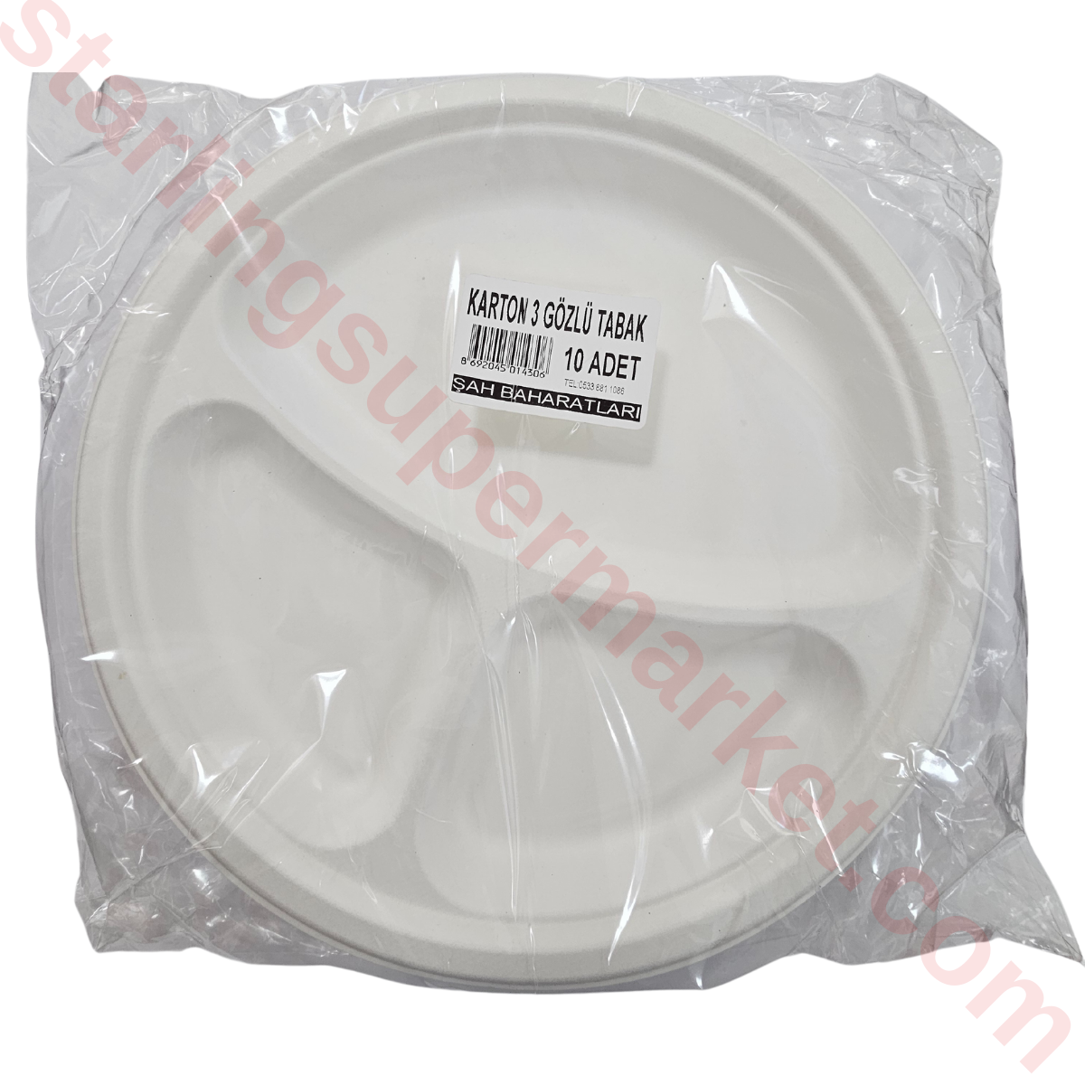 SAH TABAK KARTON 3 BOLUMLU 10 LU