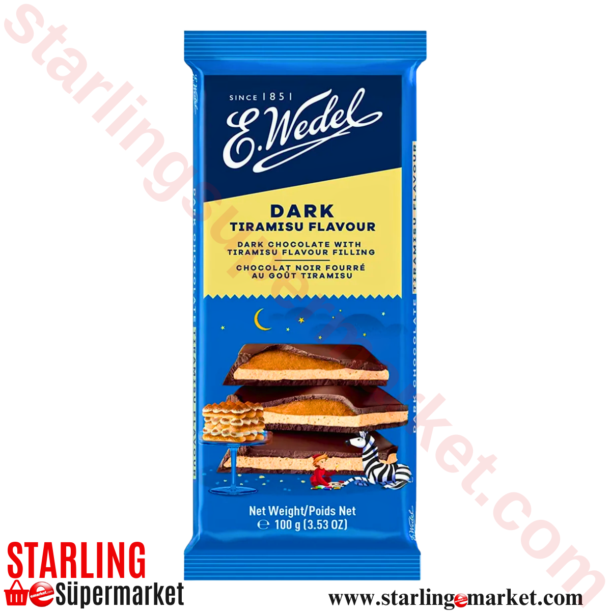 WEDEL CIKOLATA DARK TIRAMISU 100 G