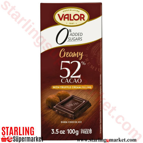 VALOR CHOCOLATE CREAMY DARK WITH TRUFFLE 100 G